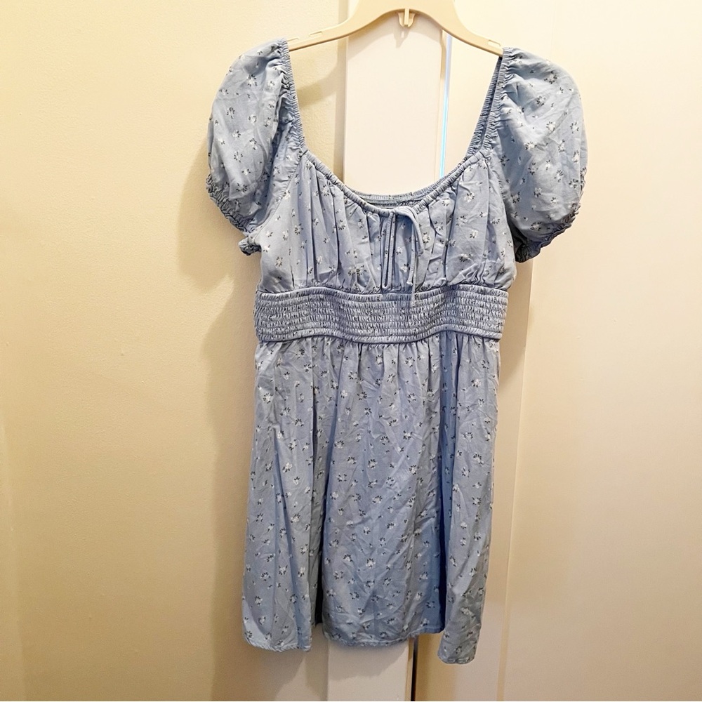 Hollister Mini Smocked Floral Scoop Neck‎ Dress